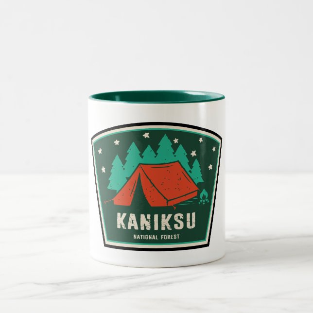 Kaniksu National Forest Idaho Camping Two-Tone Coffee Mug (Center)