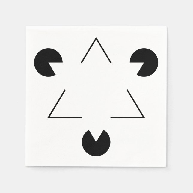 Kanizsa triangle napkin (Front)