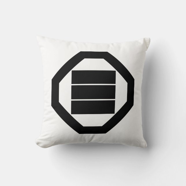 Kanji characters for three on tray cushion (Front)