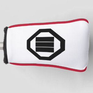 Kanji characters for three on tray golf head cover