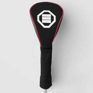 Kanji characters for three on tray golf head cover