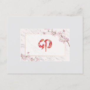 Kanji Cherry Blossoms New Year, 2023 Postcard