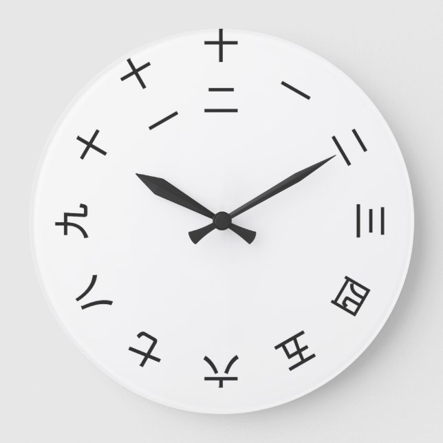 Kanji Clock 1-12 (rotated) Clock (Front)