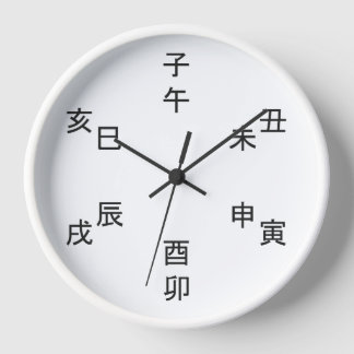 Kanji Clock - Chinese Zodiac - Time of the Day - 