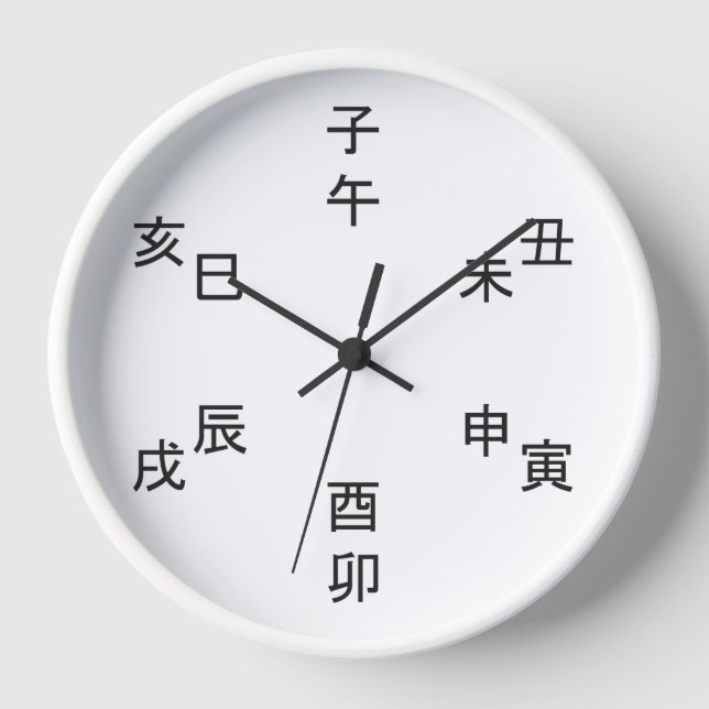 Kanji Clock - Chinese Zodiac - Time of the Day -  (Front)