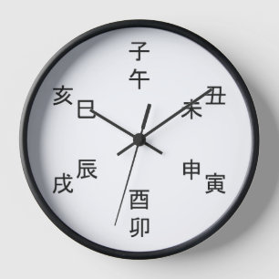 Kanji Clock - Chinese Zodiac - Time of the Day -