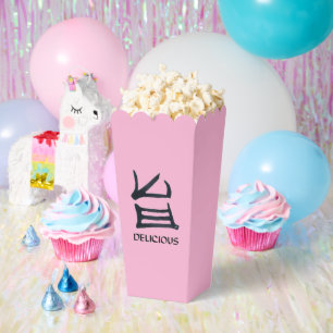 Kanji Delicious black pink popcorn boxes