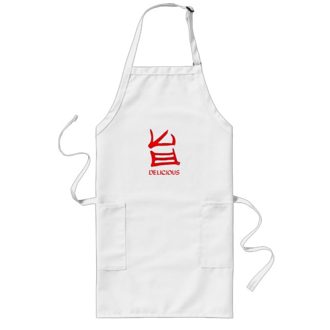 Kanji Delicious long chef apron (Front)