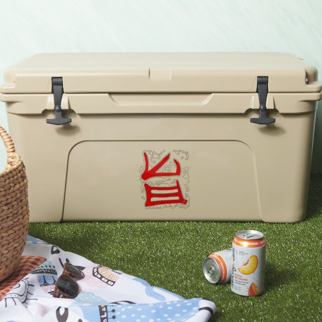 Kanji Delicious red large contour see thru sticker (Cooler)