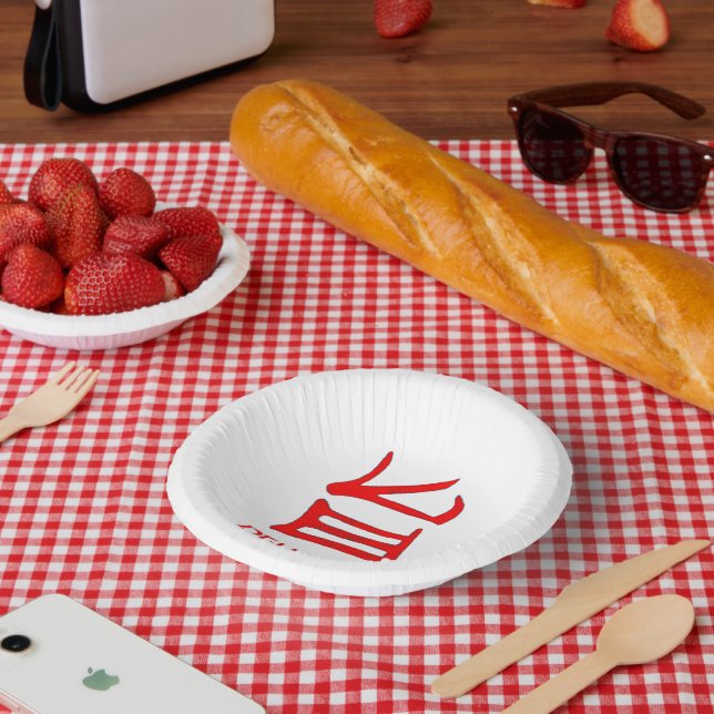 Kanji Delicious Red paper bowls Paper Plate (Picnic)