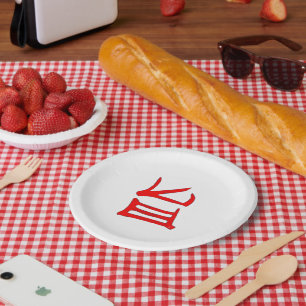 Kanji Delicious Red paper plates