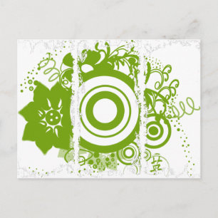 Kanji for Courage Flower Circle Postcard