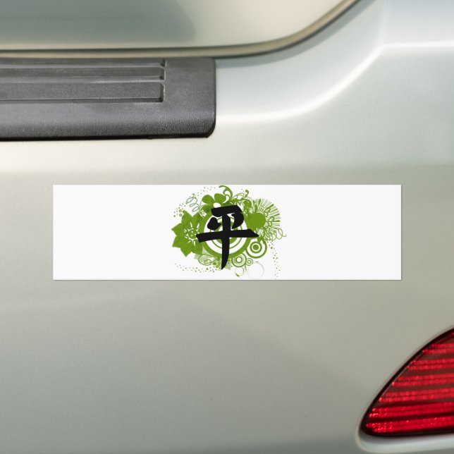 Kanji for Peace Bumper Sticker (On Car)