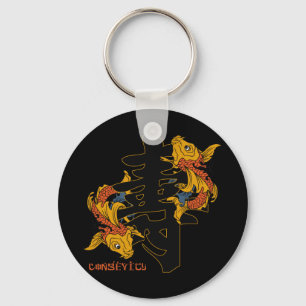 Kanji Koi Fish Longevity Key Ring