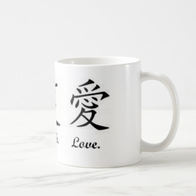 kanji-live laugh love classic mug (Right)