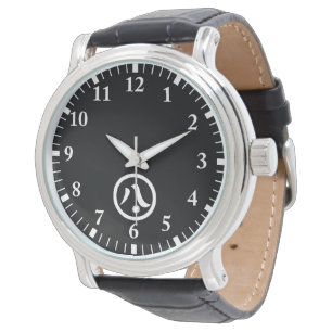 Kanji numeral eight in circle watch