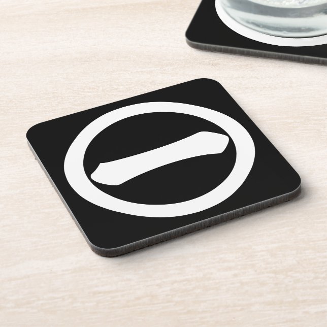 Kanji numeral one in circle coaster (Left Side)
