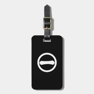 Kanji numeral one in circle luggage tag