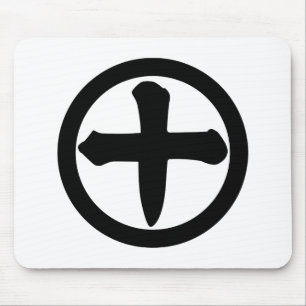 Kanji numeral ten in circle mouse mat