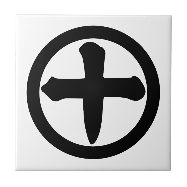 Kanji numeral ten in circle tile (Front)