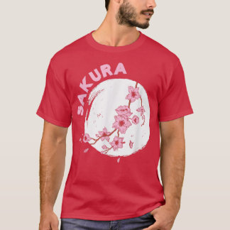 Kanji Sakura Japanese Cherry Flower Blossom Pink S T-Shirt