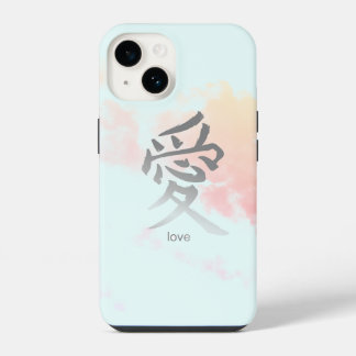 KANJI SYMBOL FOR LOVE SKY AND CLOUDS IPHONE CASE 