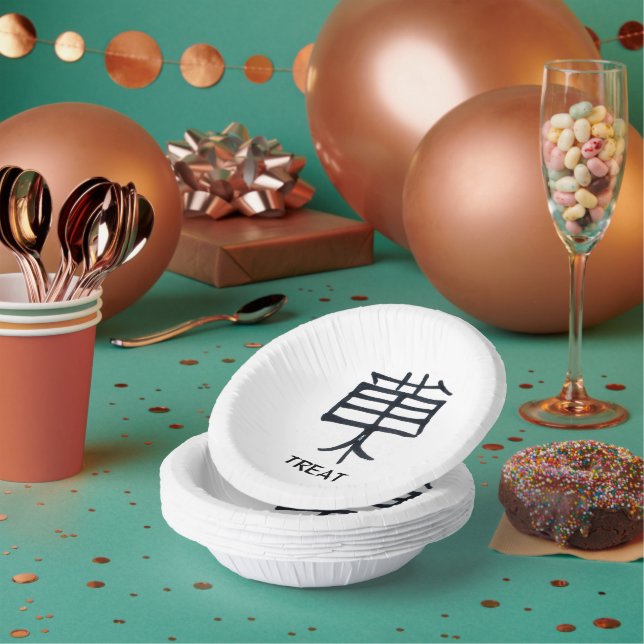 Kanji Treat paper bowls Paper Plate (Multi)