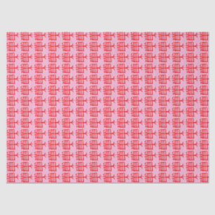Kanji Treat red pink tissue paper