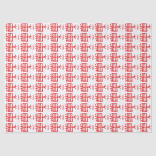 Kanji Treat red white tissue paper