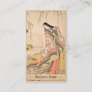 Kanjo A Court Lady Torii Kiyonaga japanese beauty Business Card