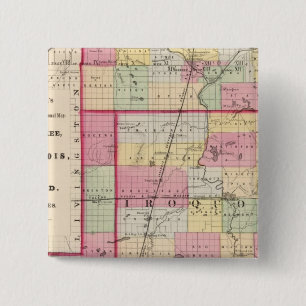 Kankakee, Iroquois, Ford counties 15 Cm Square Badge