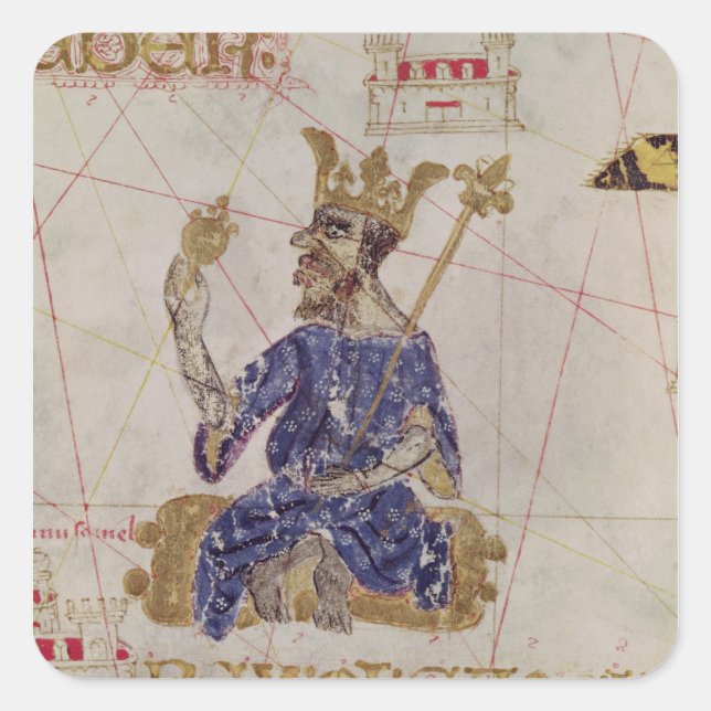 Kankou Mousa, King of Mali Square Sticker (Front)