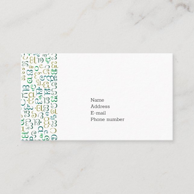 Kannada Business Card (Front)