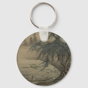 Kano Masanobu - Appreciating Lotuses Key Ring