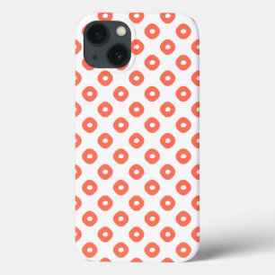 "Kanoko" Fawn Spot Pattern Salmon Pink iPhone 13 Case