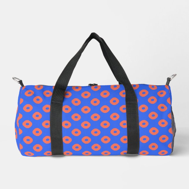 Kanoko" Fawn Spot Pattern Salmon Pink Duffle Bag (Front)