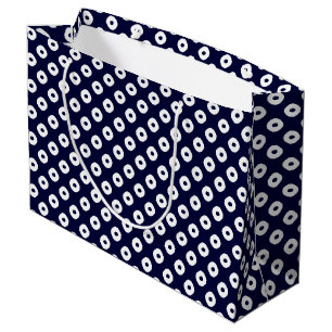 "Kanoko" Fawn Spot Pattern White Large Gift Bag