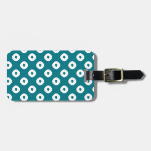 "Kanoko" Fawn Spot Pattern White Luggage Tag