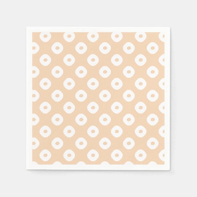 "Kanoko" Fawn Spot Pattern White Napkin (Front)