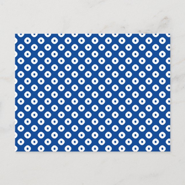 "Kanoko" Fawn Spot Pattern White Postcard (Front)