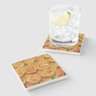 Kanom Pia ขนมเปี๊ยะ ~ Asian Sweets Desserts Food Stone Coaster