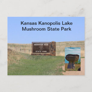 Kanopolis Lake Mushroom State Park POST CARD