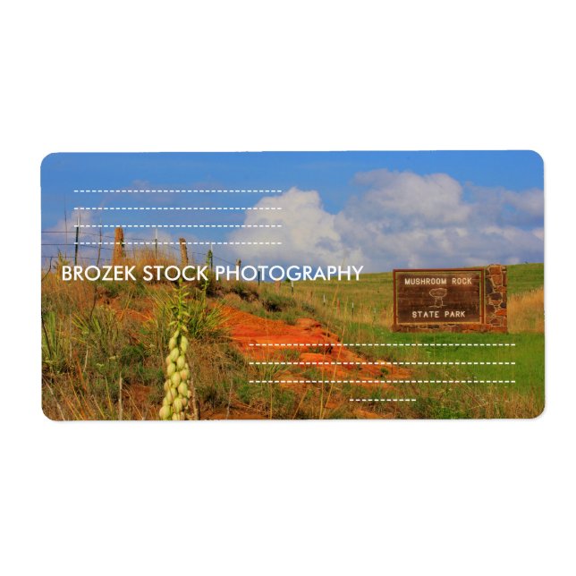 Kanopolis Mushroom State Park Shipping Labels (Front)