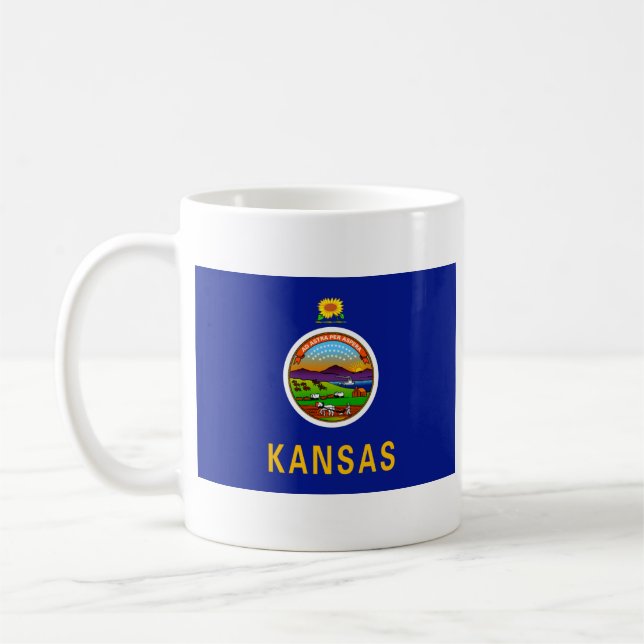 Kansan Flag + Map Mug (Left)