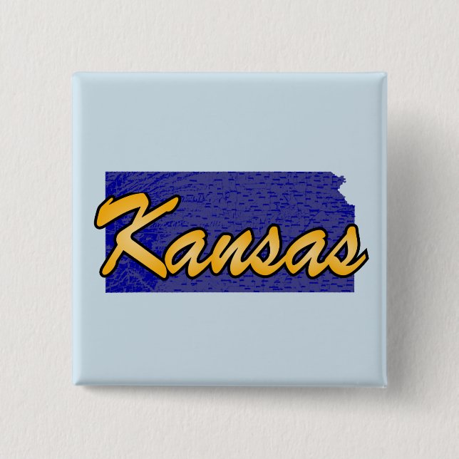 Kansas 15 Cm Square Badge (Front)