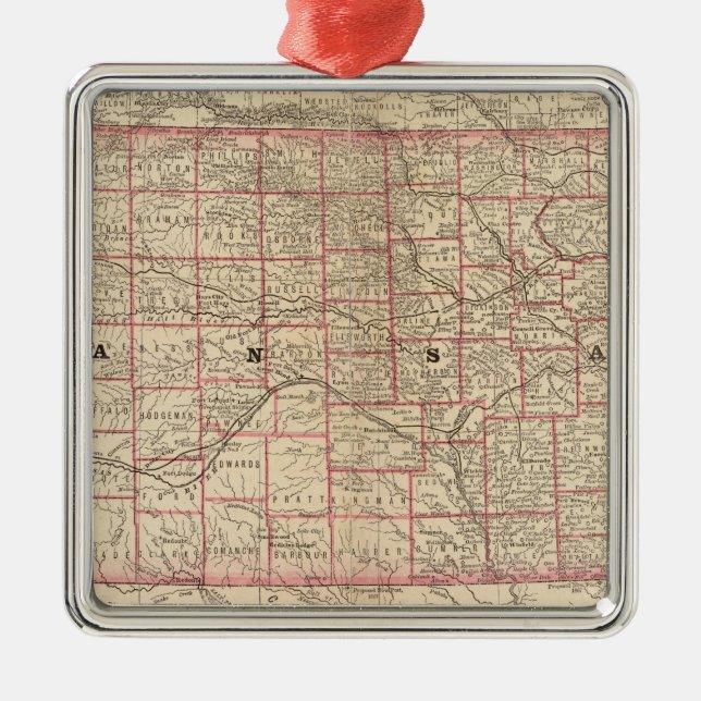 Kansas 3 metal tree decoration (Front)