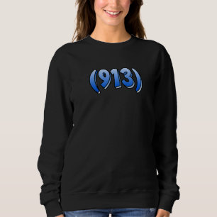 Kansas 913 Area Code Kansas City Overland Park Ola Sweatshirt