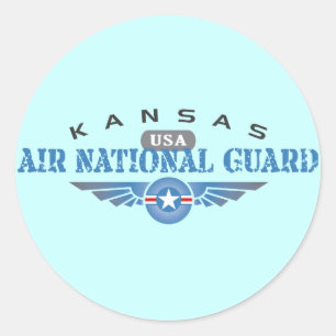 Kansas Air National Guard Classic Round Sticker