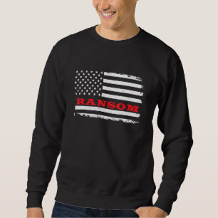 Kansas American Flag Ransom Usa Patriotic Souvenir Sweatshirt