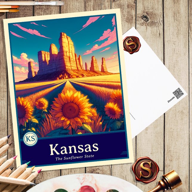 Kansas | Anime Style Cel Shaded Postcard (Creator Uploaded)